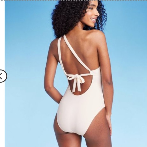 One Shoulder Plunge Cut Out One Piece Swimsuit - Shade & Shore Size L (12-14) - Picture 2 of 11